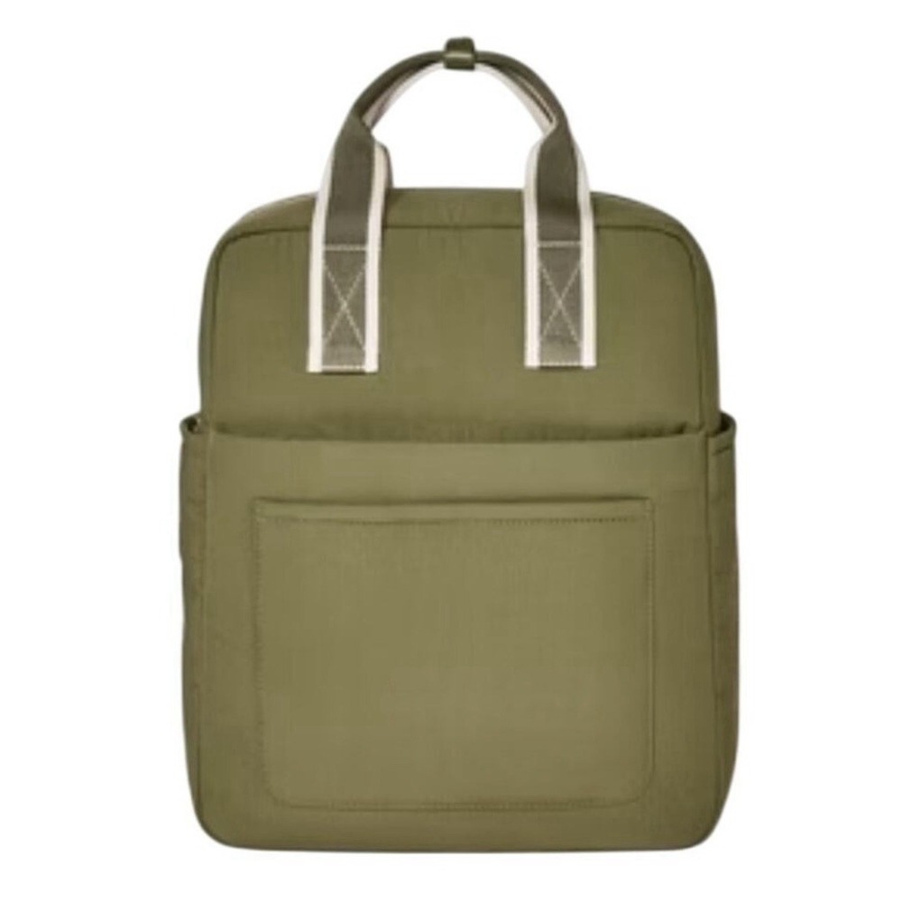 NWT Square Backpack tote- Universal Thread Green olive And‎ Cream